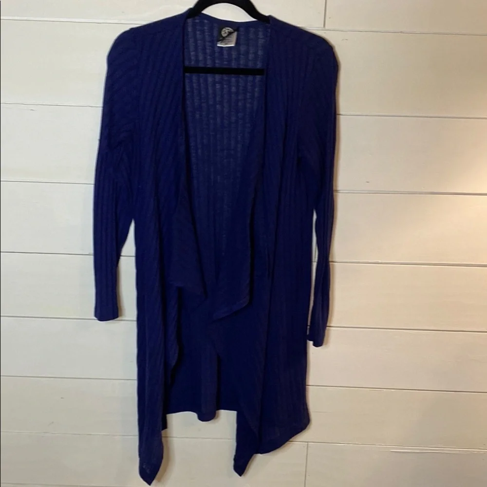 Bobeau Blue Knit Cardigan Lightweight Open-front Cardigan Sweater. Size S.